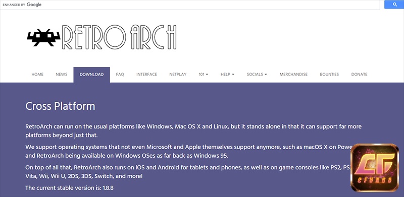 RetroArch là game giả lập trên ios đa nền tảng cho game cổ điển