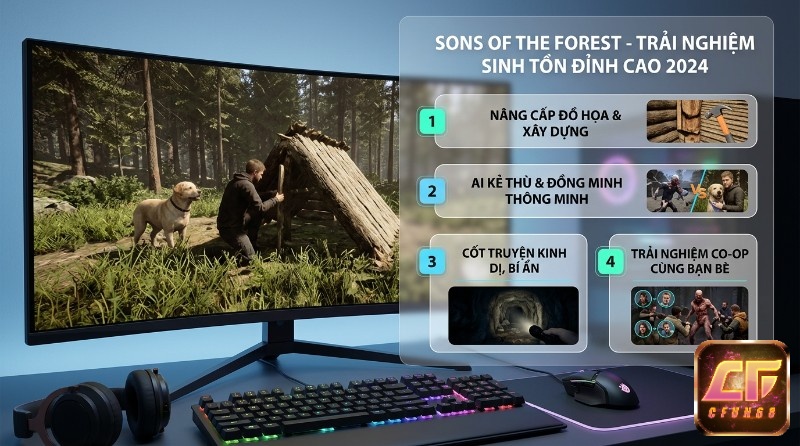 Sons of The Forest 2026,: họa siêu thực, AI thông minh, cốt truyện kinh dị