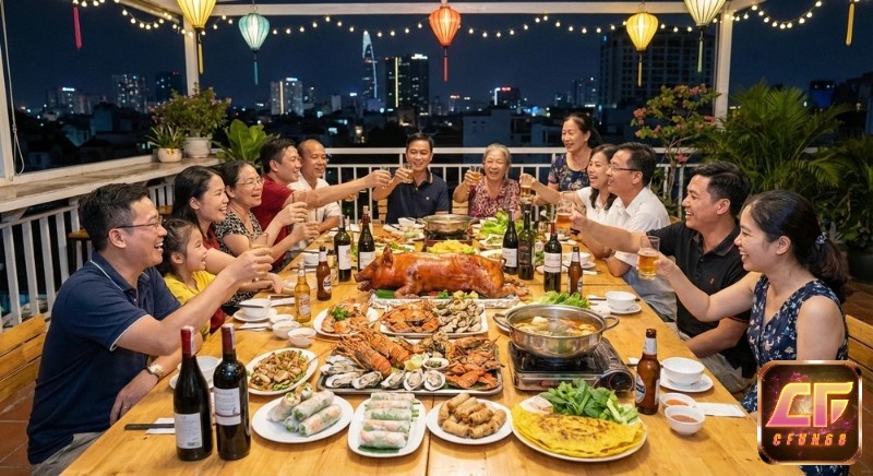 Giấc mơ thấy ăn uống tiệc tùng cùng cấp trên là điềm báo hanh thông trong mối quan hệ giao tiếp của bạn